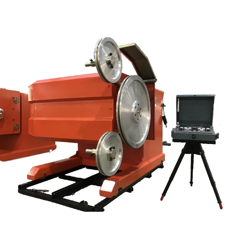 55KW Diamond Wire Cutting Machine 75HP Easy to Operate Rail Diamond Wire Saw for Mine
