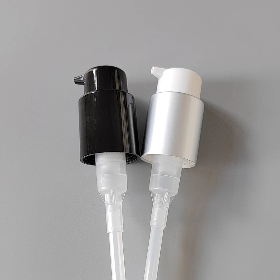 Factory Price 24/410 Short Nozzle Aluminum Plastic Cream Sprayer Cap For 120ml Plastic Bottle With Cream Pump