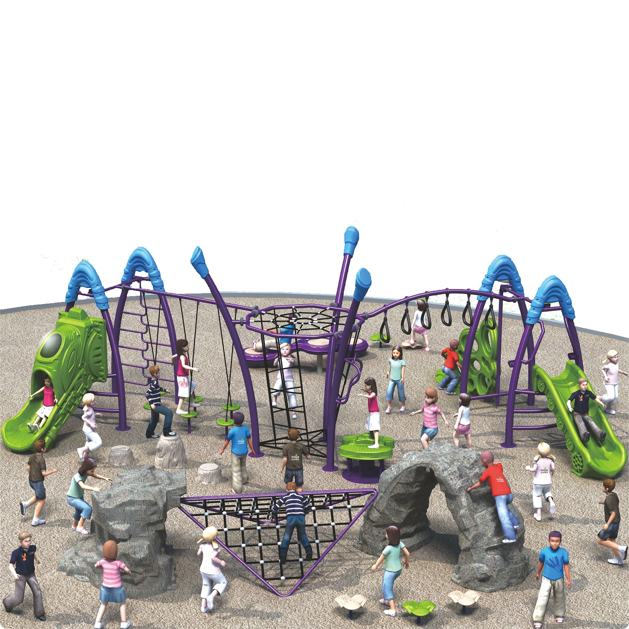 Kaiqi KQ60130A children entertainment playground rope climbing course play games for amusement park