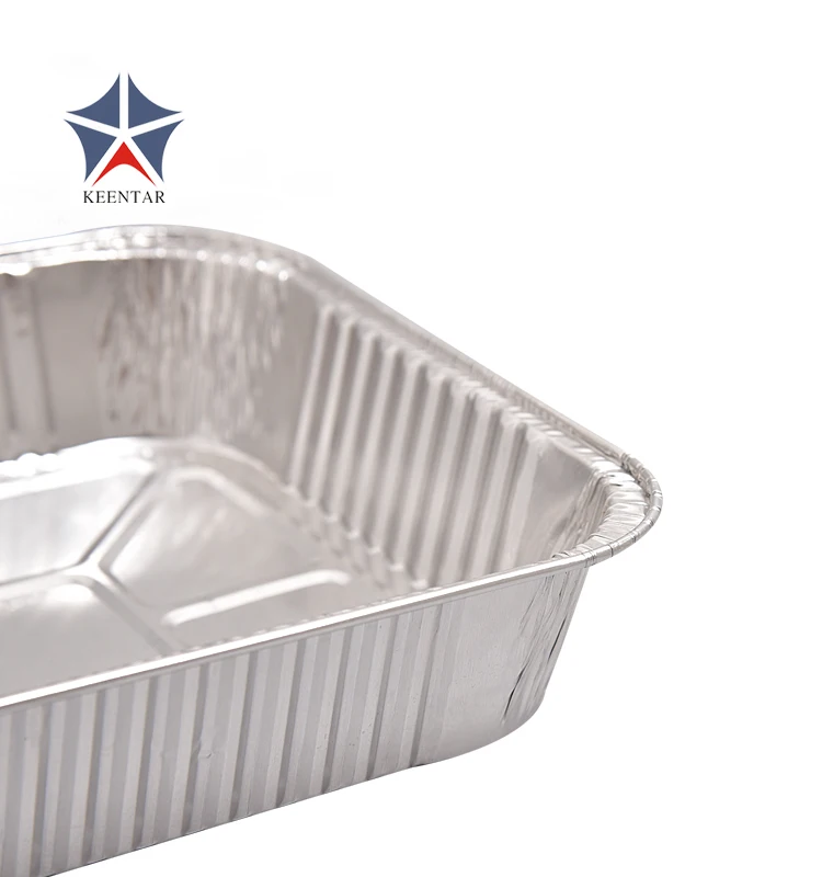 8*8 Square Cake Baking Foil Pan with Clear Plastic Lid 20 Pack 30 Pack 50 Pack Aluminium Foil Tray Container Food Packing 0.06mm