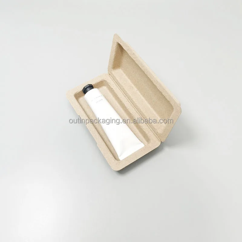 Cosmetic Sugarcane Pulp Molded Pack Make Up Paper Blister Packaging Fiber Molding Insert Tray mold bagasse pulp clamshell box