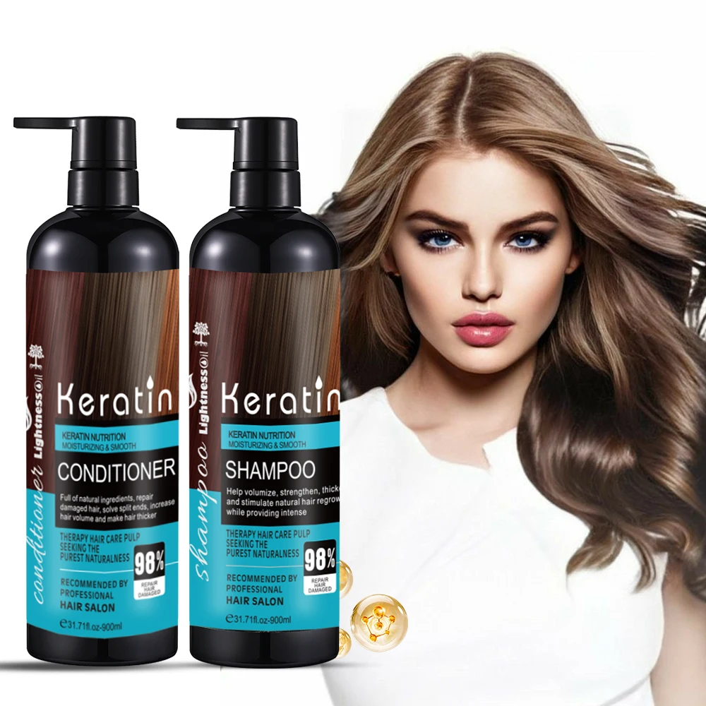 Private Label Organic Hair Shampoo And Conditioner Nourishing Moisturizing Hair smooth Keratin Hair Care Shampoo And Conditioner