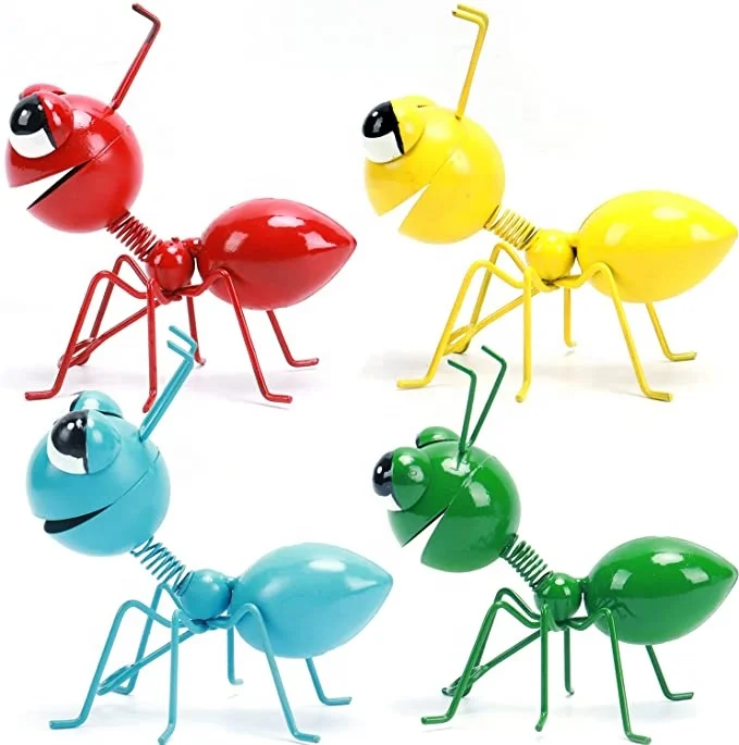Hot Sale Outdoor Art Metal Ant Cute 3D Animal For Decoration Home Farmhouse Porch Patio Yard