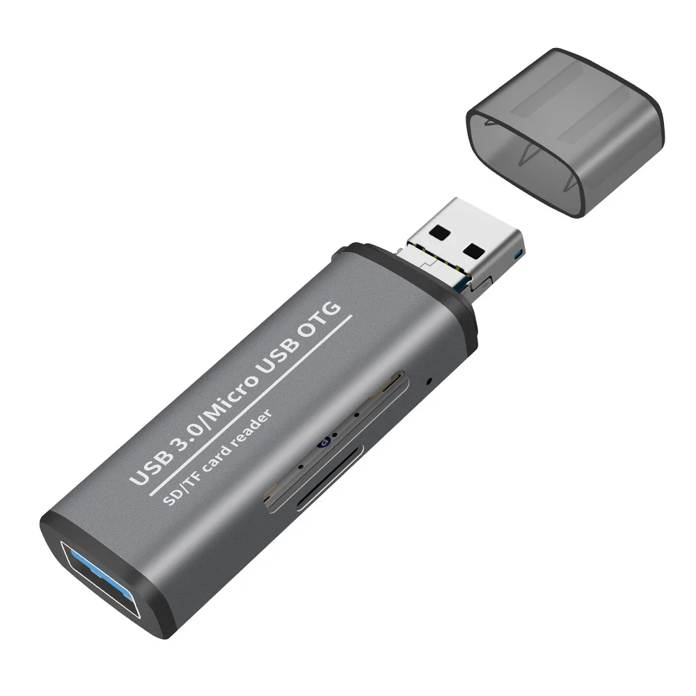 USB 3.0 OTG Mini SD Memory Card Reader New 4-in-1 USB Flash Drive TF Adapter Mobile Phone Other Devices Type-C External