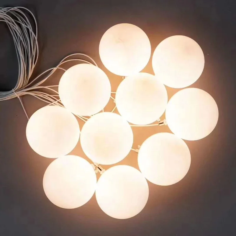 Новый свадебный реквизит, 5 головок, 10 головок, белый светящийся маленький подвесной шар, уличная Пилотная лампа, декоративные реквизиты для сцены