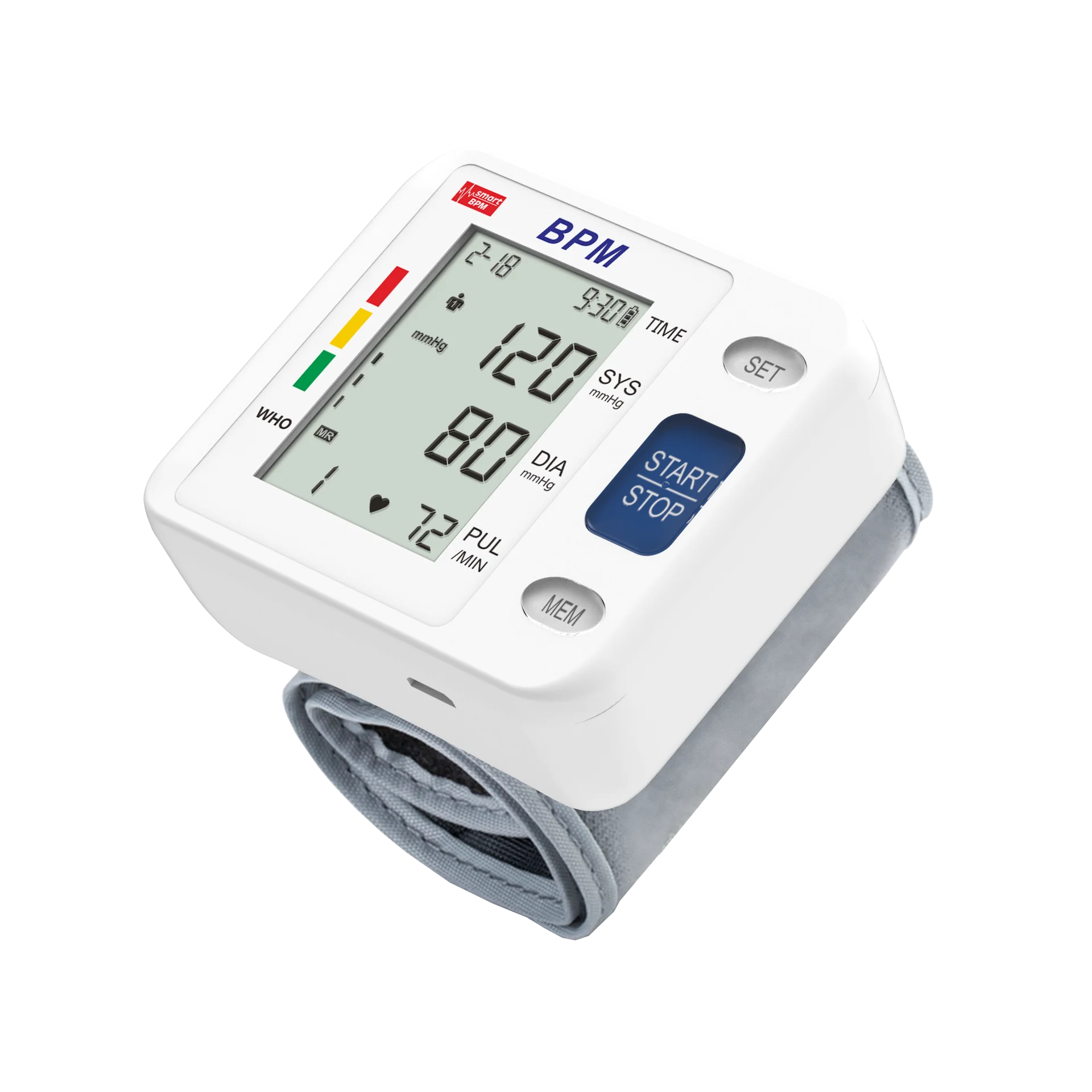 Portable Electronic Wrist Blood Pressure Monitor Accuracy heart rate irregular detector with blue tooth Blood Pressure Monitor