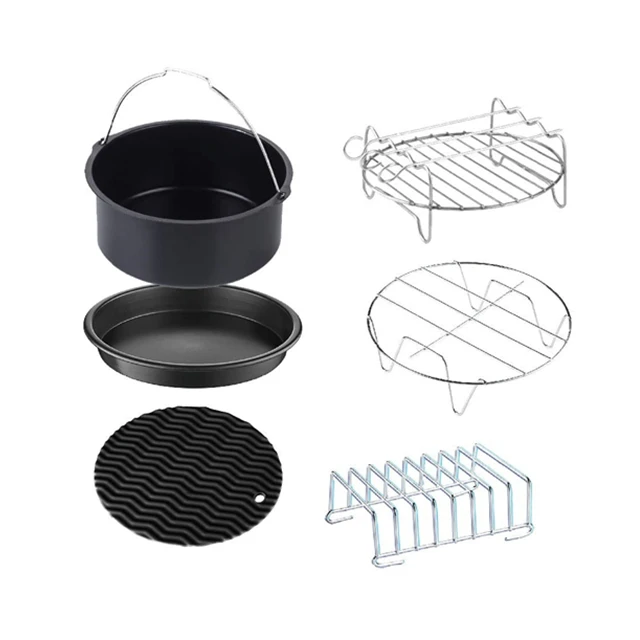 Набор аксессуаров для фритюрницы, 6 дюймов, с цилиндром для торта/сковородкой pgirl и силиконовым ковриком для фритюрницы 3,5 QT philips, Лидер продаж на Amazon