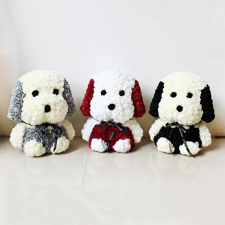 
2019 Hot Sale Weddings Party Christmas Valentines Day Love Engagement Rose Flower Foam Rose Dog 