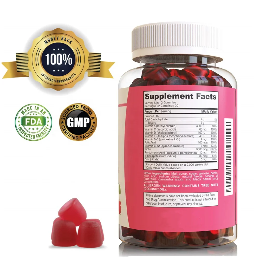 Hair Growth collagen gummies biotin vitamin gummies for hair nail skin