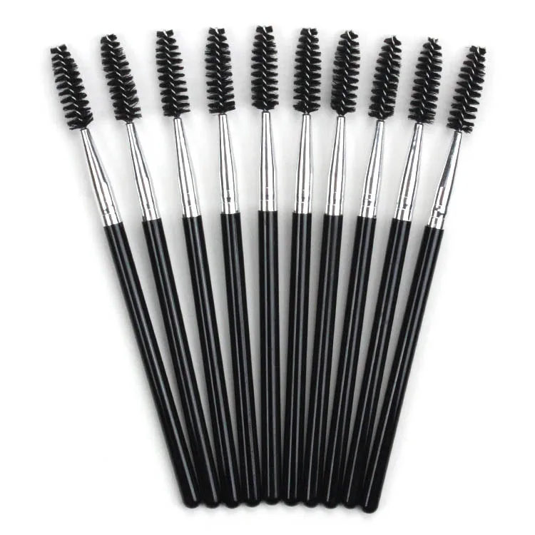 Private Label Eyelash Brush Disposable Makeup Brush Cleaner Mascara Wand With Plastic Tube Lash Cleansing Brushes