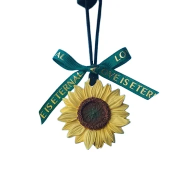 Auto Decoration Supplies Creative Hanging Sunflower Car Pendant Ins Fresh Flower Fragrance Plaster Car Aromatherapy