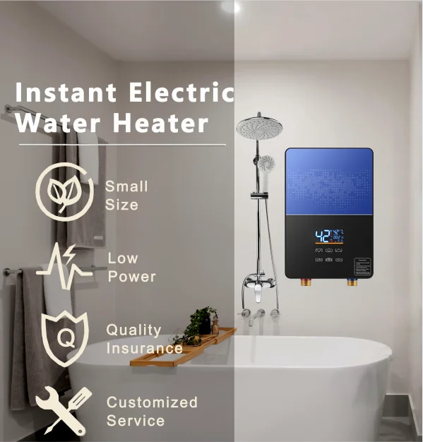 3.5KW-6.5KW 220V 110V High Quality Electric Water Heater for RV Both Shower & Kitchen Instantaneous Hot Water Shower Heater