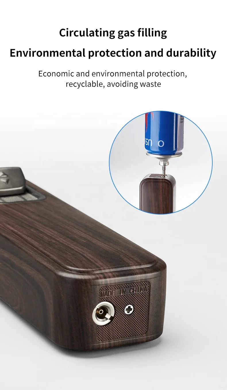 Creative Custom Logo Inflatable Cigar Pen Torch Lighters Butane Gas Refillable Metal Windproof Blue Flame Jet Torch Lighter