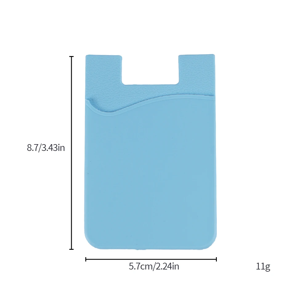 Customized LOGO silicone mobile phone card holder adhesive cell phone credit card holder