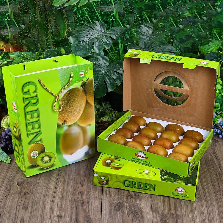 Green Fruit Gift Box Portable Green Kiwi Packaging 32 Capsules Kiwi Gift Box Packaging Custom Plastic Fruit Packing Box