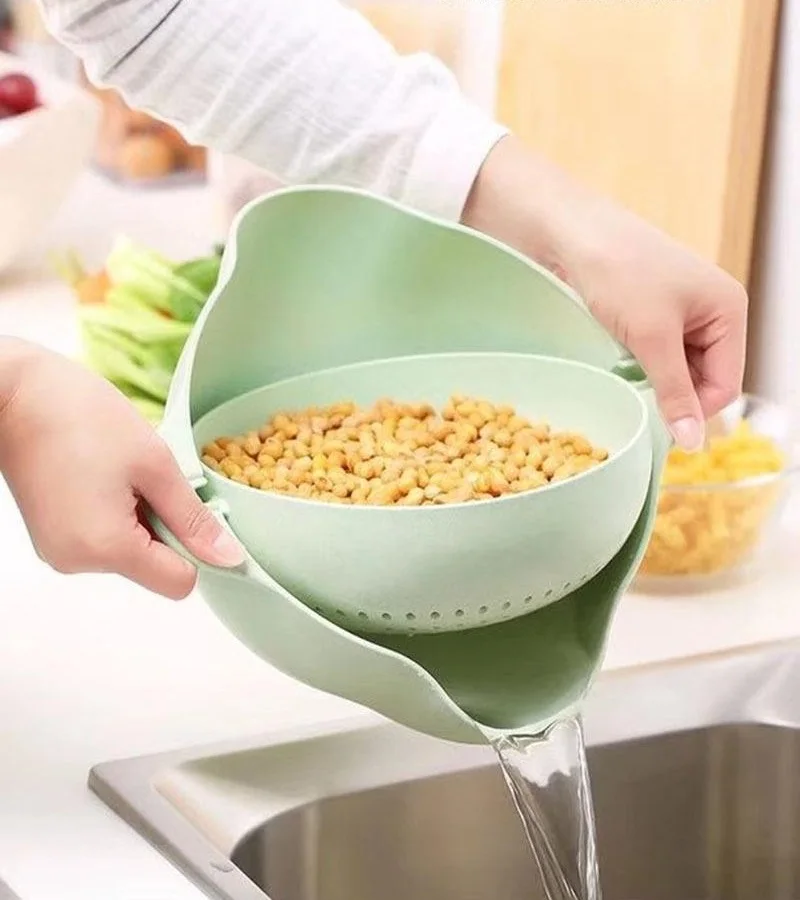 Straining Colander food grade Strainer DIY Salad BPA free kitchen sink colander flexible Spin Spinning Strainer