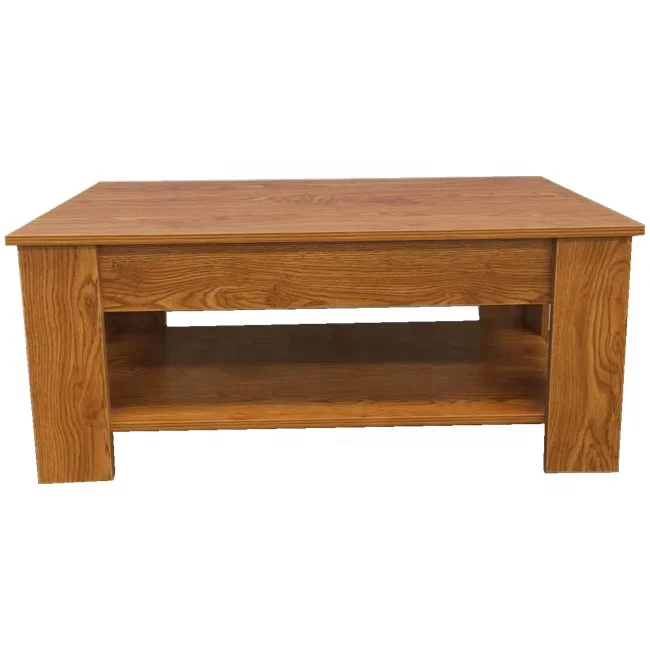 Factory direct sale Lift up Top Wooden MDF  Coffee Tea Table Coffee Table Desk with Storage Shelf  Factory Price