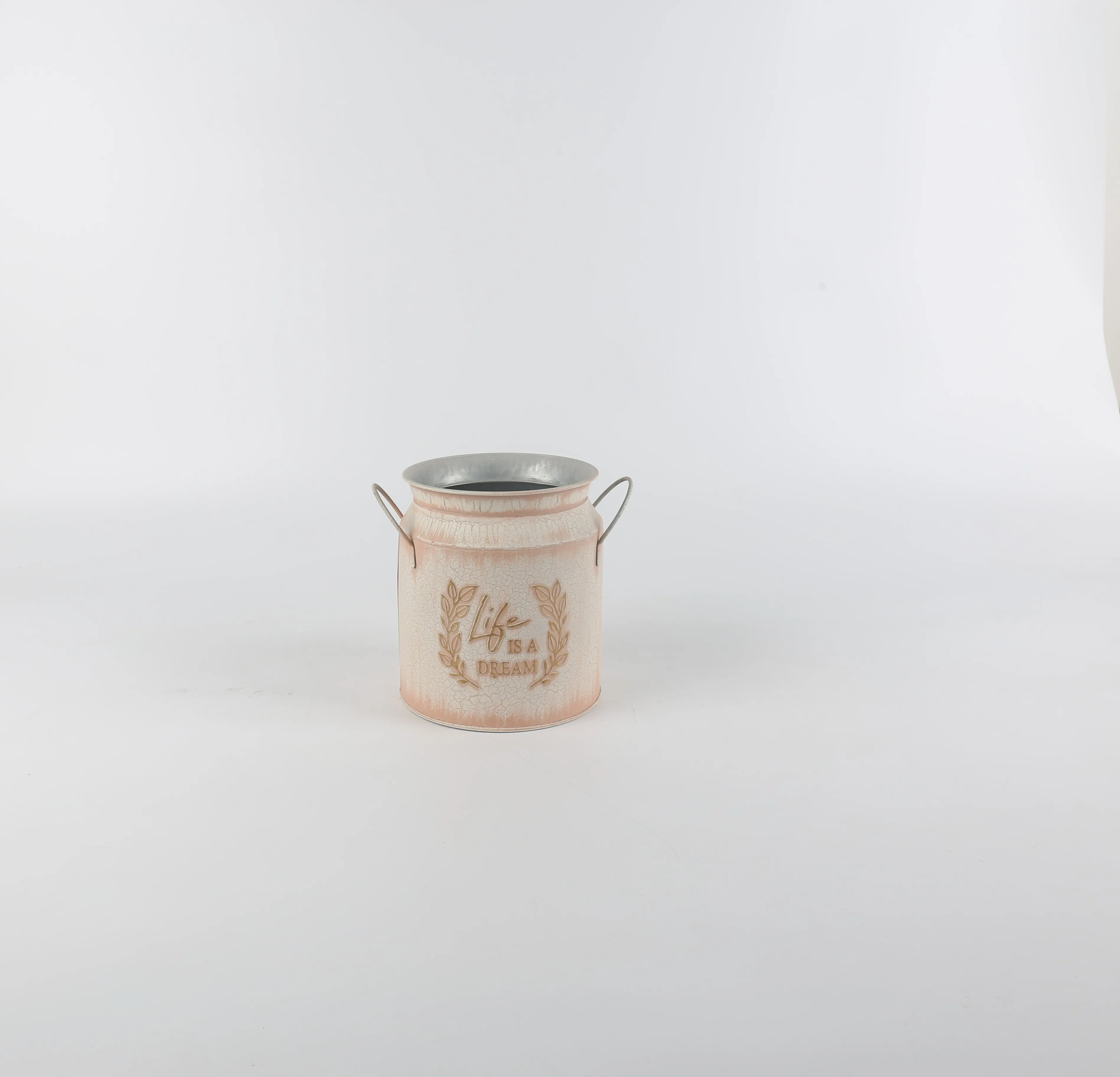 Набор овальных круглых оранжевых веток сирени металлические оцинкованные маленькие растения травянистые горшки в античном стиле цветочные