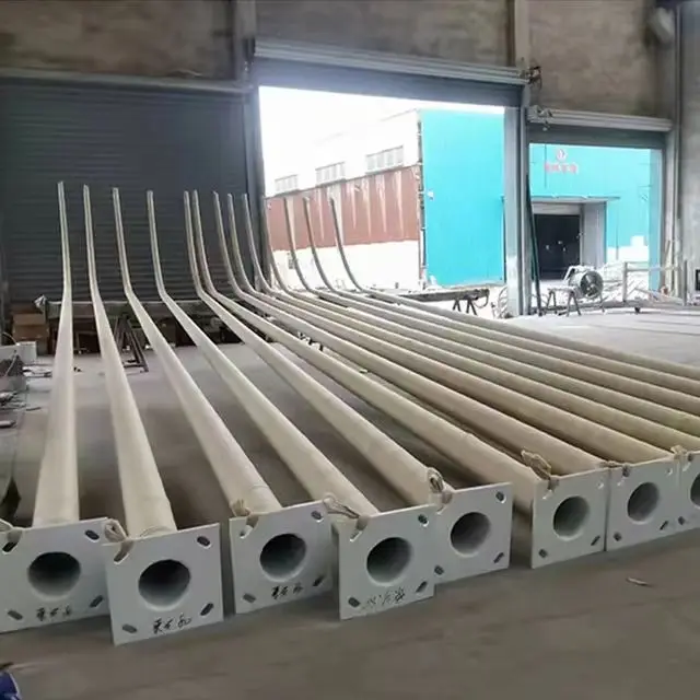 15ft 20ft 30ft 4m 5m 6m 7m 8m 9m 10m 12m double single arm price galvanized steel solar street light pole post lamp pole