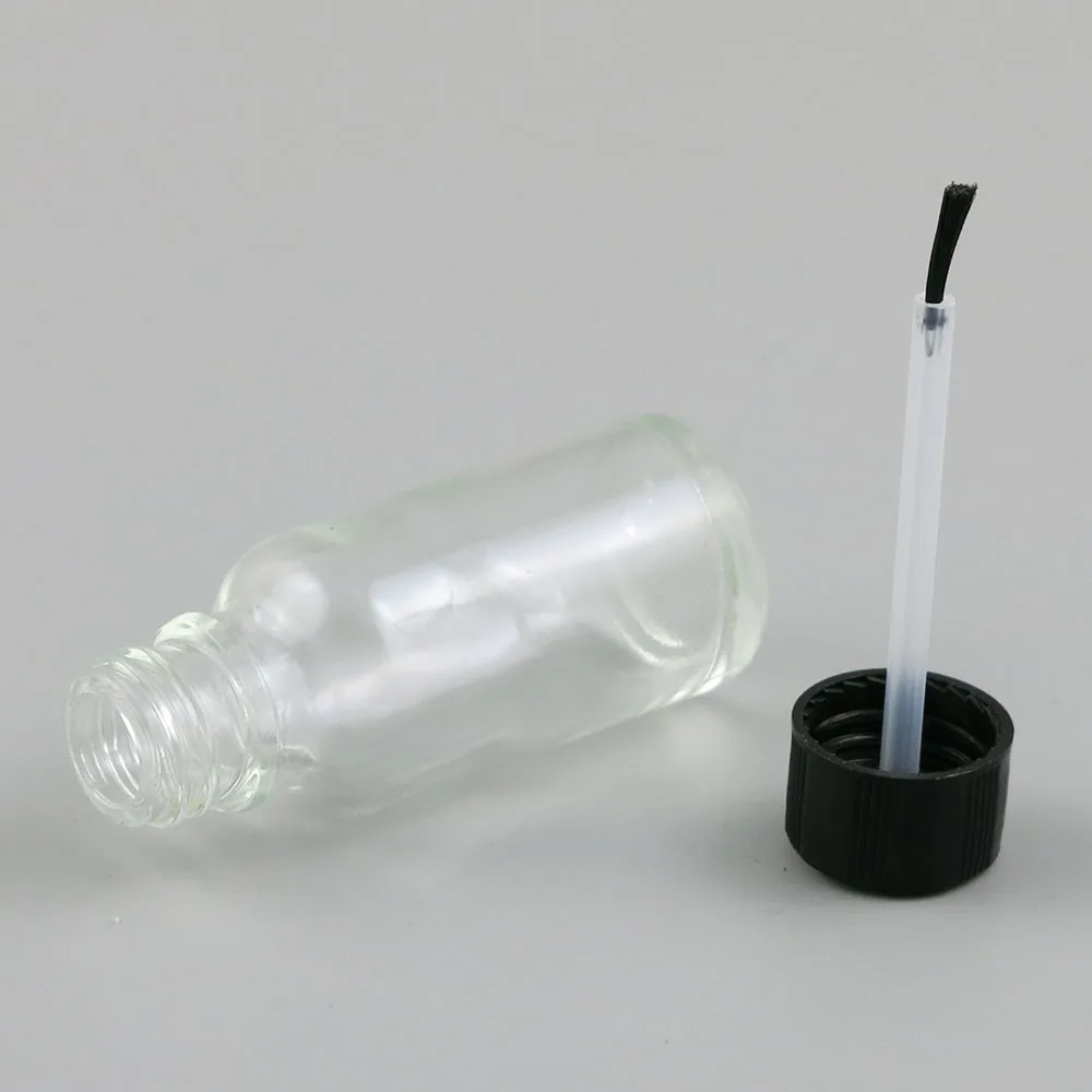 Transparent Empty Glass 5ml 10ml 15ml 20ml 30ml Nail Polish Bottle Large Bottle 50ml 100ml With Brush Cap