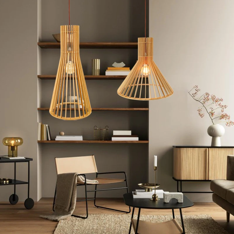 Wholesale 2022 New Style natural Bamboo pendant light lampshade for decor