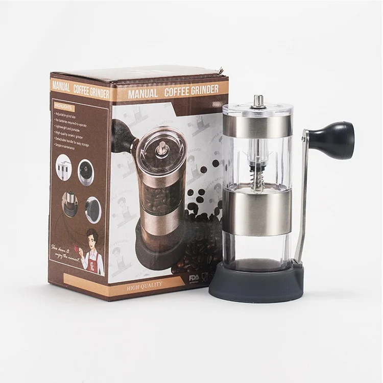 New design hand operated corn conical burr manual coffee grinder mill