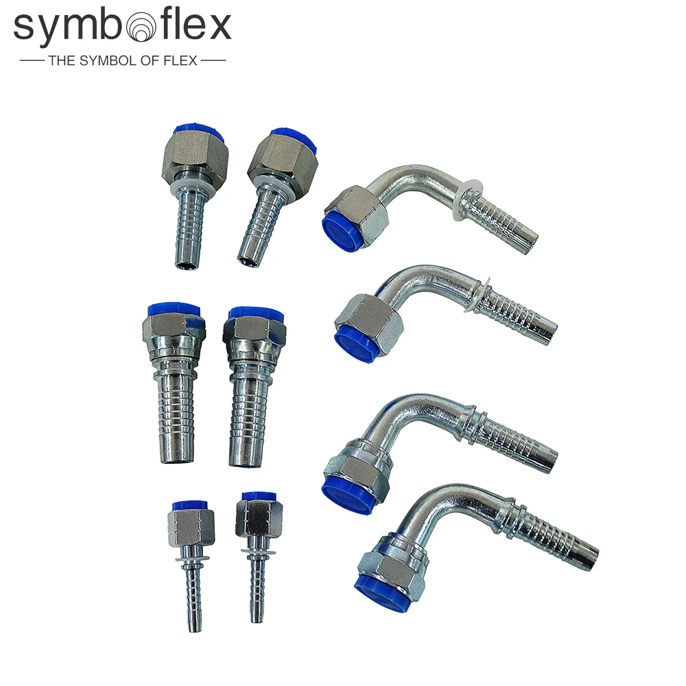 High Pressure Washing Fitting M22 Hydraulic Fitting45 Cone JIC Female NPT Male One Piece 90 Cone ORFS Female Flat Seat One Piece