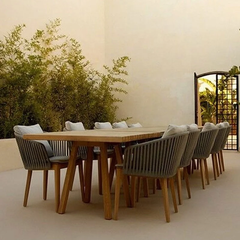  Top quality outdoor furniture garden patio Teak Wood Furniture Wooden Table and Chair For