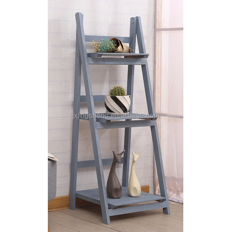 Wall Mounted Folding Bookcases Living Room Shelf Organizer Book Rack Bookshelf Wooden