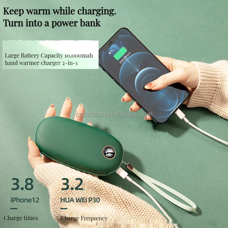 Customize Portable Heater Gift Hand Warmer Reusable Power Bank Electric Usb Rechargeable Hand Warmer