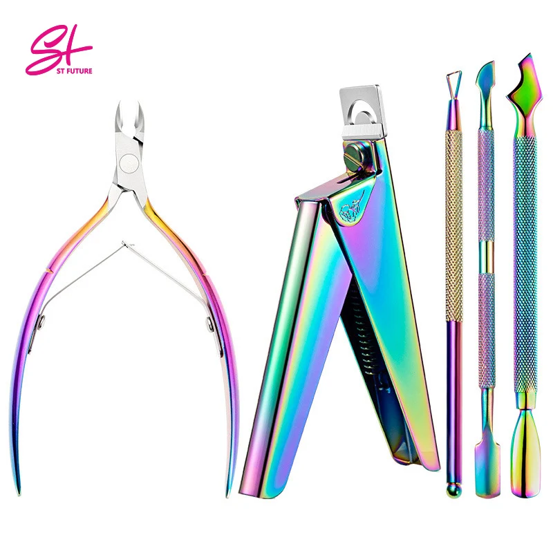 ST FUTURE Stainless Steel Clippers Cutter Pedicure Manicure Nail Tool Cuticle Trimmer Sharp Cuticle Nippers Scissors