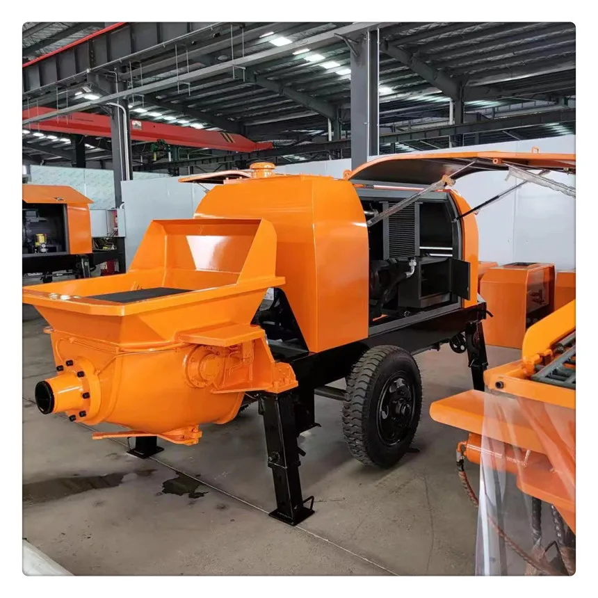 small concrete pumps construction shotcrete  machine truck trailer mounted concrete spray pump