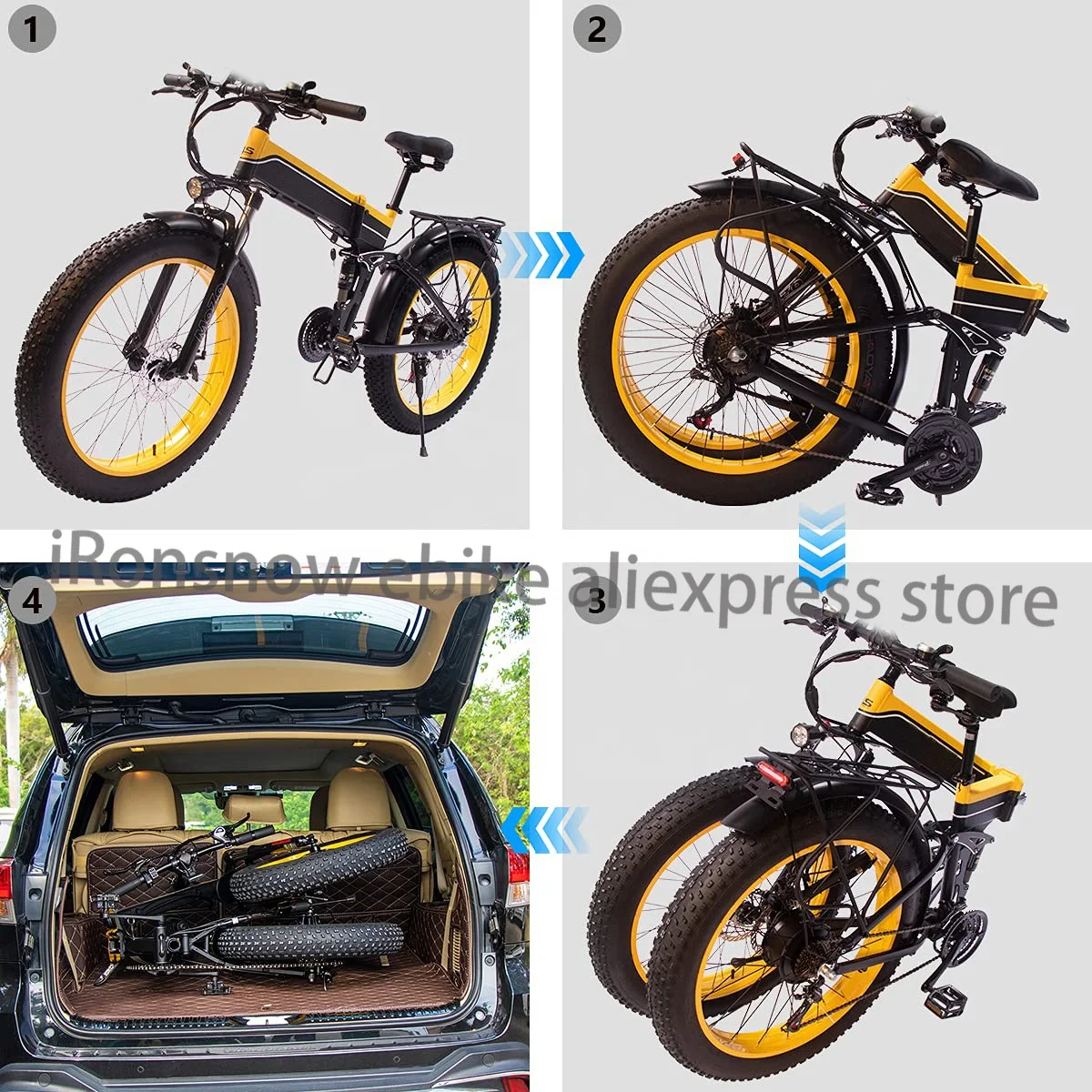 Smlro S11 48v 26 inch Fat Tire Electric Bike Mountain Bicycle 1000W Motor 14Ah $amsung Battery Foldable Ebike Folding e bike