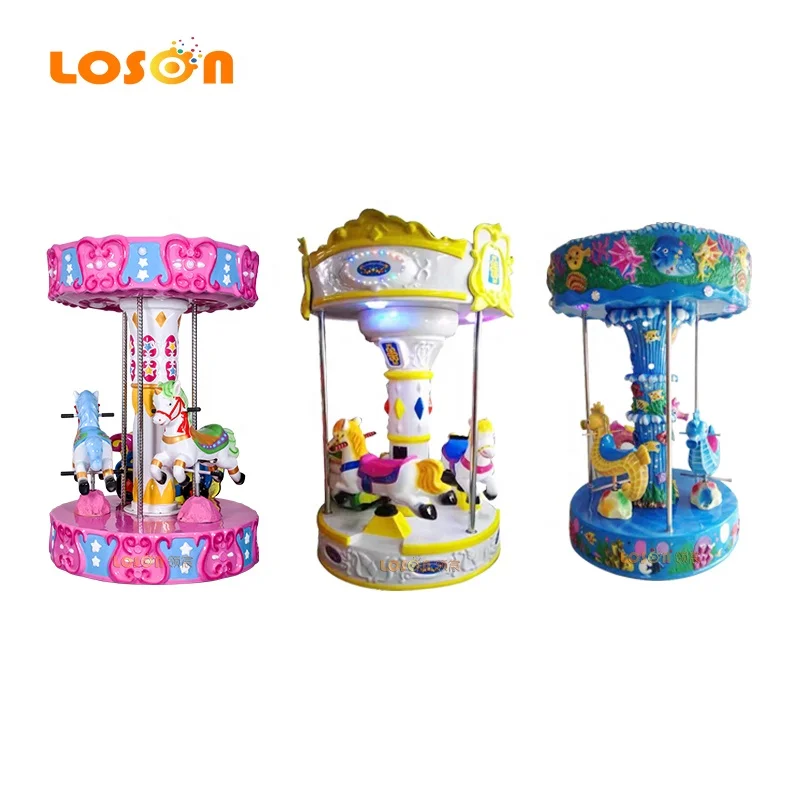 Luxury Kids rotating  Christmas mini amusement park fairground merry go round ride horse carousels for sale
