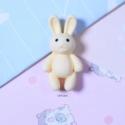 Diy Cartoon Animal Puppy Rabbit Head Decoration Parts Resin Crafts Kawaii Slime Flat Back Charms