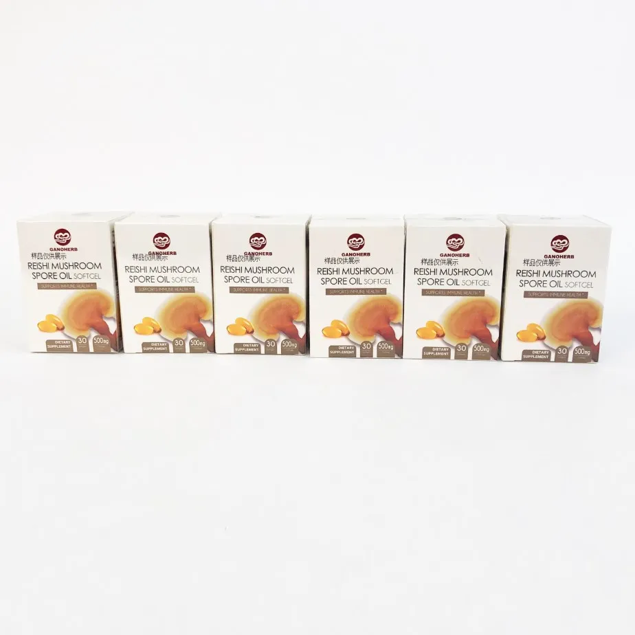 Wholesale Organic Reishi Mushroom Lingzhi Spore Oil Softgel With Global GAP