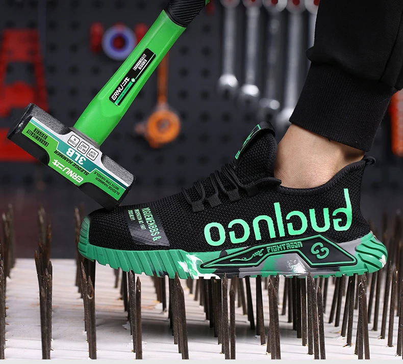 High quality rubber sole lightweight breathable safety shoes climbing worker Shoes safety shoes man