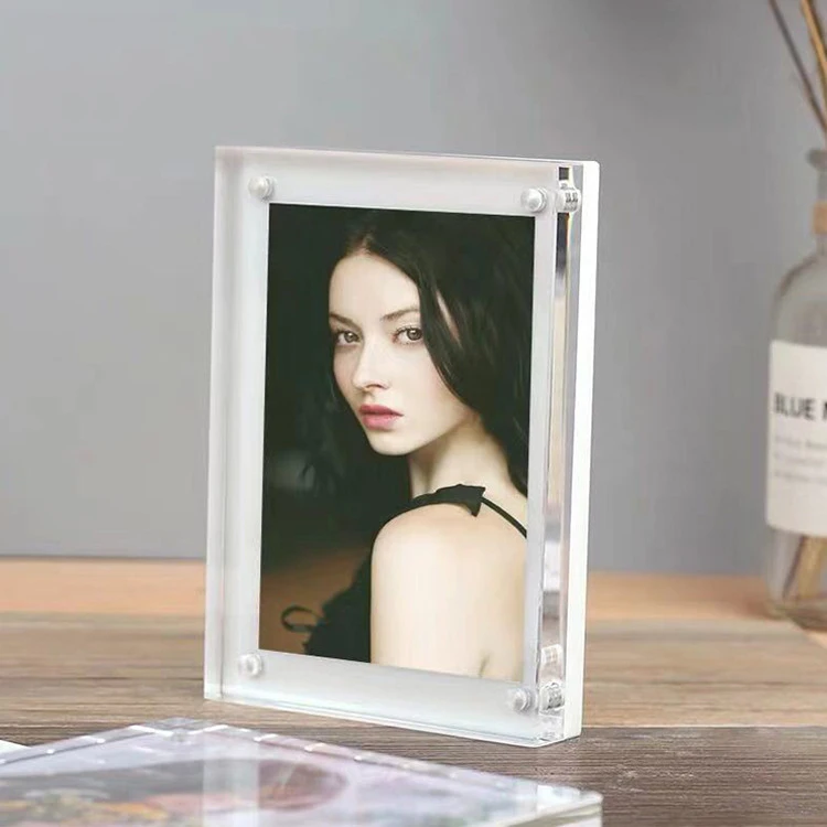 Magtoon Custom Sales Promotion So Beautiful Clear Acrylic Magnetic Picture Photo Frame english sexy video digital photo frame