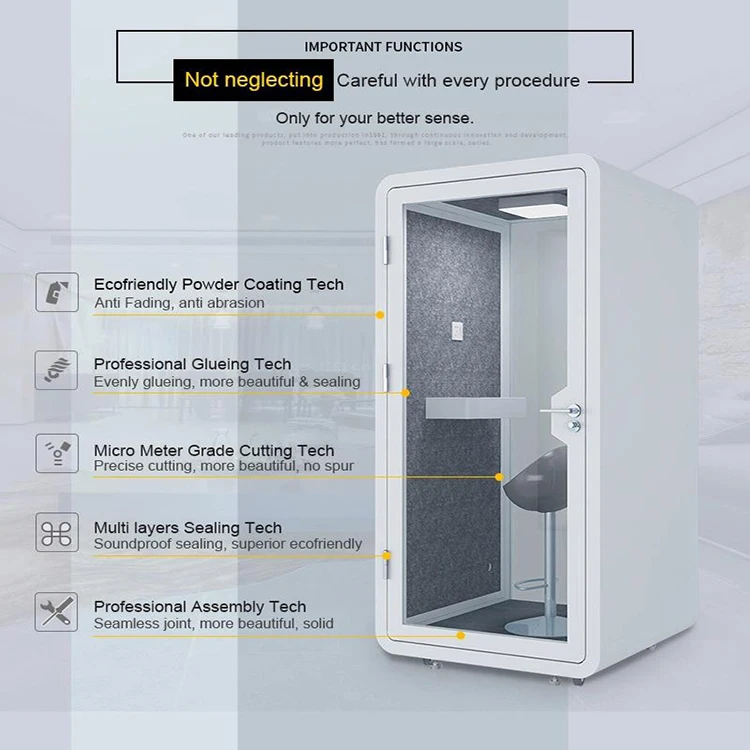 Popular soundproof meeting booth home office privacy phone booth
