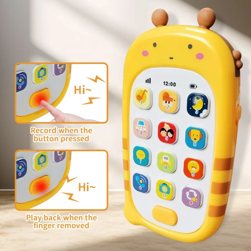1 Year Old Baby Educational Mobile Phone Toy Kids Toy Mobile Smart Cell Phone Toy Phone for Child