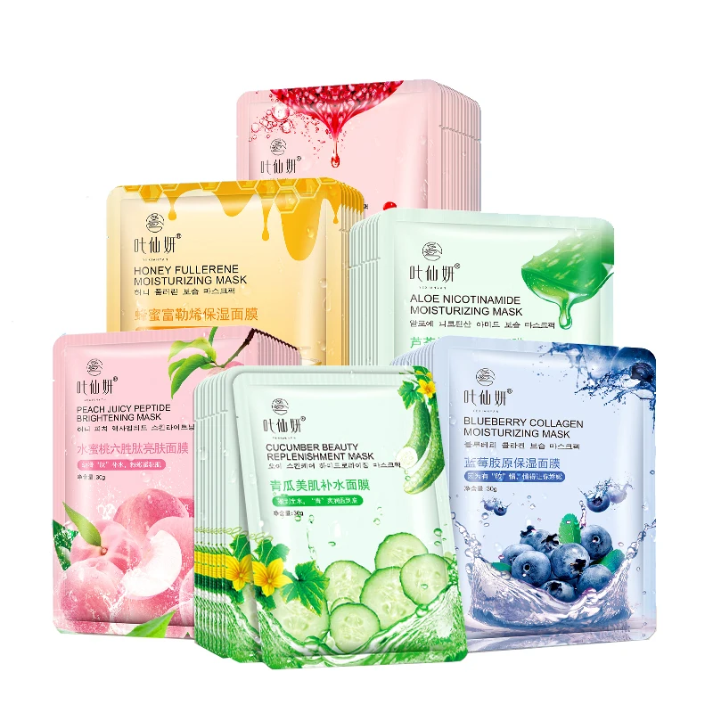 Fruit Facemask Vegan Skincare Korean Cosmetics Wholesale Material Skin Care Face Mask Functional 2024 Natural Cotton Sheet mask