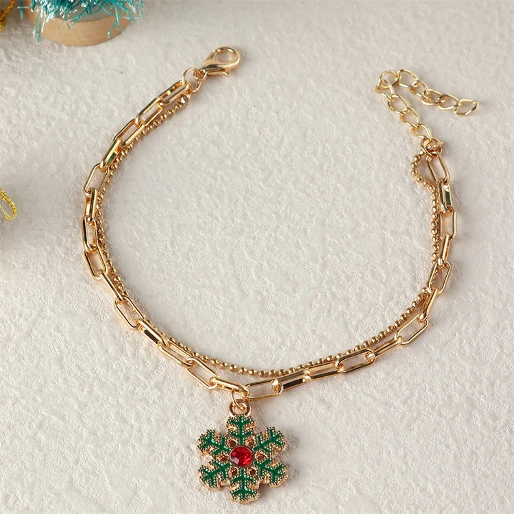 New Holiday Bracelet Jewelry Chain Pendant Christmas Bracelet Christmas Girl Hand Jewelry Wholesale
