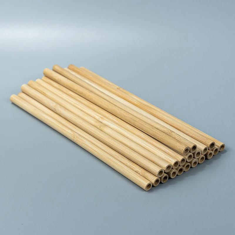 Natural bamboo material eco-friendly custom 10mm bamboo straw