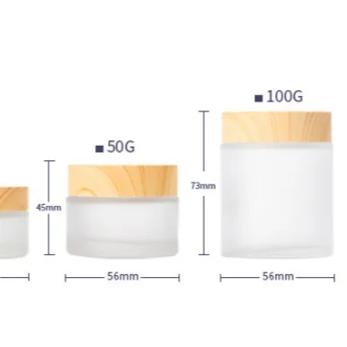 Factory wholesale 5 10 15 50g wood grain glass cream sub-bottling portable travel mask cosmetic box