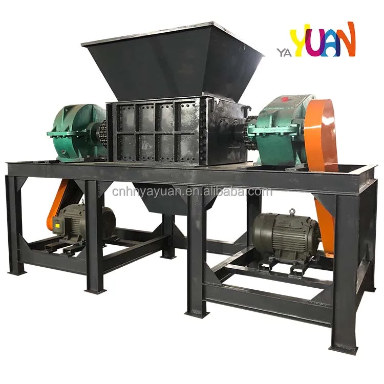 2024 tire shredder machine to make crumb rubber shredder shafts double shredder rotor