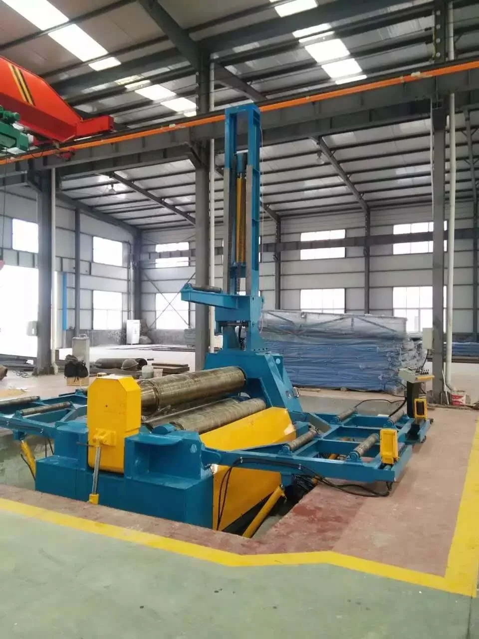 Metal electric 4 roller plate roll bending machine  W12-6X3000