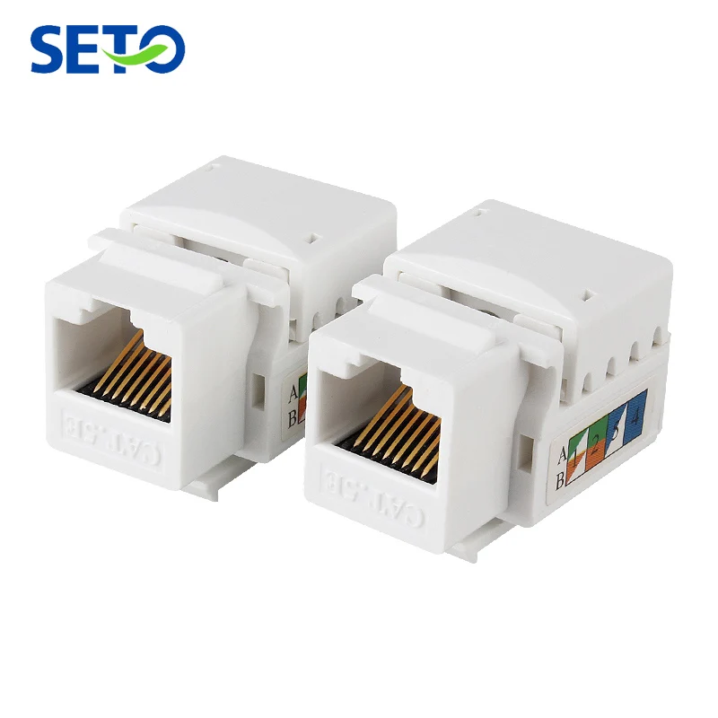 SETO 90 Degree utp cat5e rj45 keystone jack Toolless Module RJ45 8P8C Cat5e UTP FTP Keystone Jack utp cat5e rj45 keystone jack
