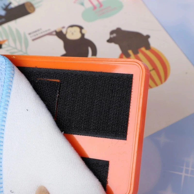 Wholesale magnetic board eraser plastic whiteboard eraser with fibre cloth customized