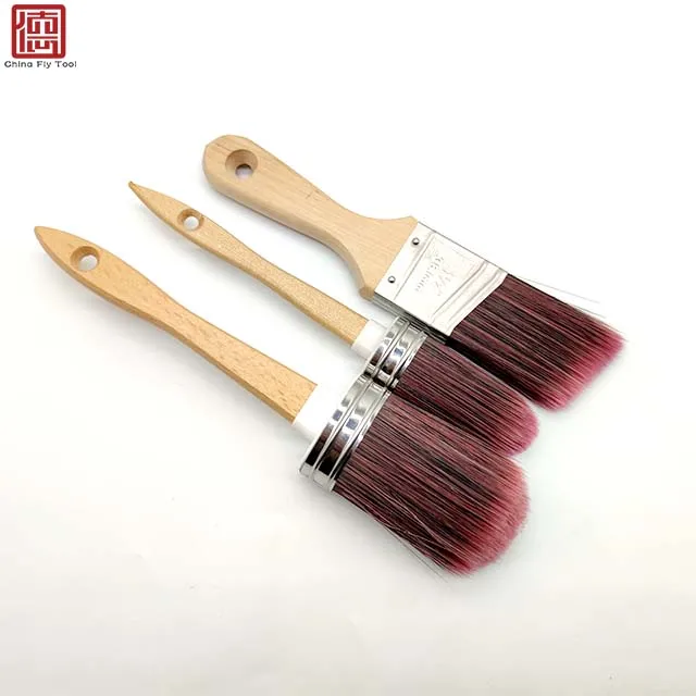 CTWHPB055  High quality factory price varnished beech rosy filament chalk paint brushes and detailing brush