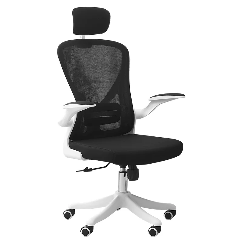 Open Workstation Adjust High Back Ergonomic Office Chair And Table Office Mesh Chair With Headrest